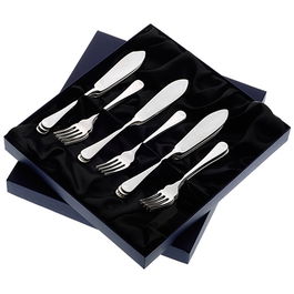 Arthur Price Old English Sovereign Stainless Steel Set of 6 Pairs Of Fish Eaters