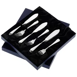 Arthur Price Rattail Sovereign Silver Plate Set of 6 Pairs Of Fish Eaters