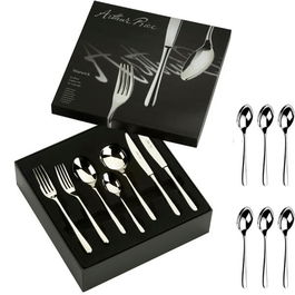Arthur Price Signature Warwick 42 Piece Cutlery Box Set plus FREE Set of 6 Tea Spoons