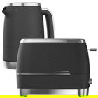 Beko Black & Chrome Cosmopolis 1.7L Kettle And 2 Slice Toaster Set