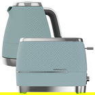 Beko Duck Egg Blue & Chrome Cosmopolis Dome Kettle & 2 Slice Toaster Set