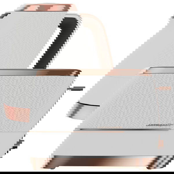 Beko Off White & Rose Gold Cosmopolis Dome Kettle & 2 Slice Toaster Set