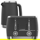 Beko Black & Chrome Cosmopolis 1.7L Kettle & 4 Slice Toaster Set