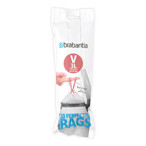 Brabantia Perfectfit Bags Size V 3 Litre 20 Bag Roll