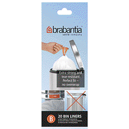 Brabantia Perfectfit Bags Size B 5 Litre 20 Bag Roll
