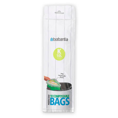 Brabantia Compostable Perfectfit Bags Size K 10 Litre 10 Bag Roll