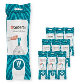 Brabantia PerfectFit Bags W 5 litre Multipack of 200 bags