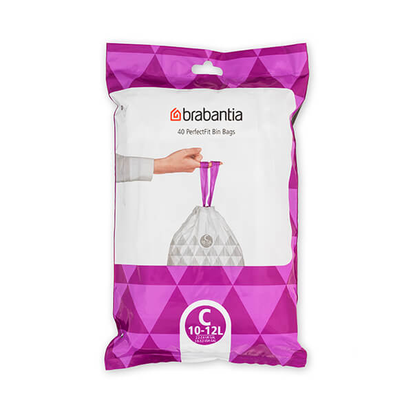 Brabantia PerfectFit Bags C 10-12 litre Dispenser Pack of 40 bags