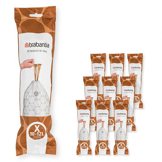 Brabantia PerfectFit Bags X 10-12 litre Multipack of 200 bags