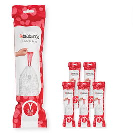 Brabantia PerfectFit Bags Y 20 litre Multipack of 120 bags 6x20