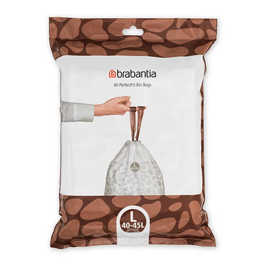 Brabantia PerfectFit Bags L 40-45 litre Dispenser Pack of 40 bags