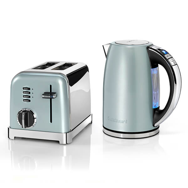 Cuisinart Style Light Pistachio Multi-Temp Kettle & 2 Slice Toaster Breakfast Set