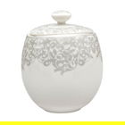 Denby Monsoon Filigree Silver Covered Sugar Bowl