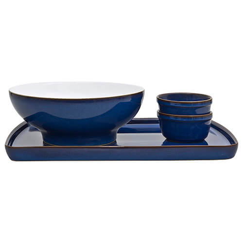 Denby Imperial Blue 4 Piece Deli / Sunday Lunch Set