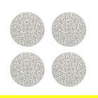 Denby Monsoon Filigree Silver Set Of 4 Round Coaster