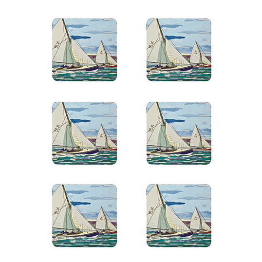 Denby Set Of 6 Sailing Coasters