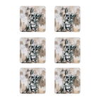 Denby Set Of 6 French Bull Dog Coasters