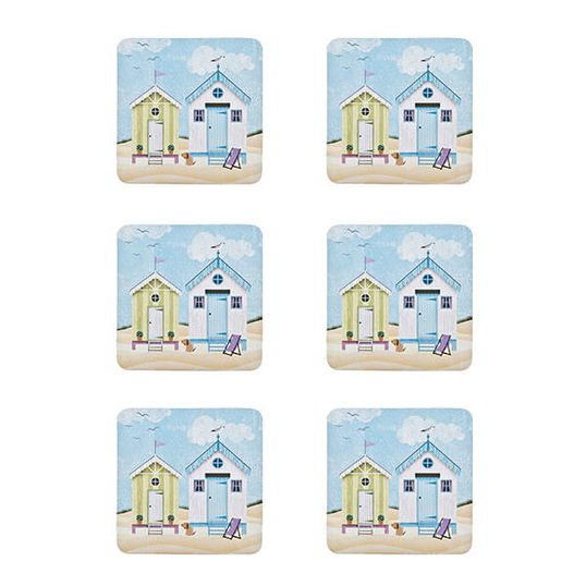 Denby Set Of 6 Seaside Coasters