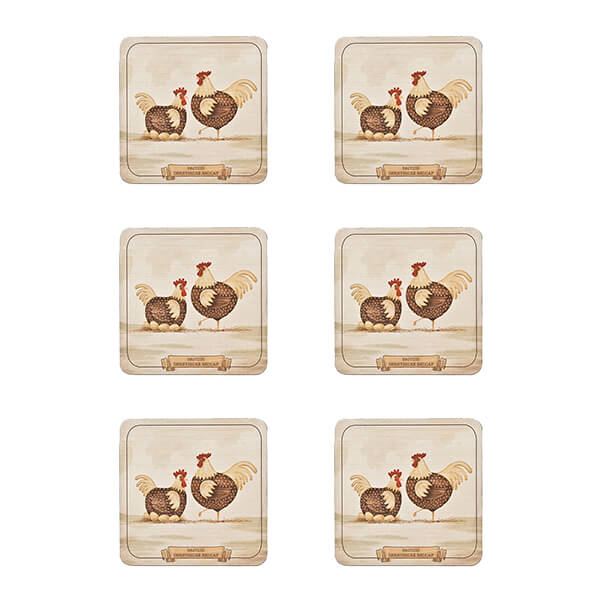 Denby Set Of 6 Derbyshire Redcap Coasters