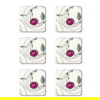 Denby Set Of 6 Tiffany Rose Double Coasters