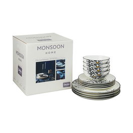 Denby Monsoon Chrysanthemum 12 Piece Tableware Set