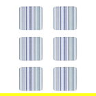 Denby Set Of 6 Blue Stripe Cork Backed Coasters