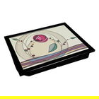 Denby Tiffany Rose Double Lap Tray With Black Edge