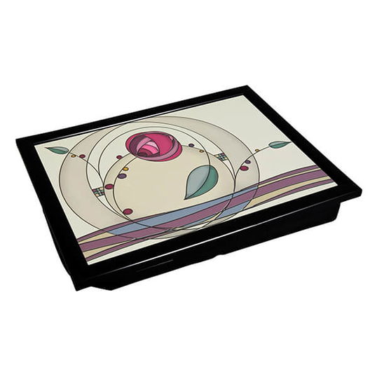 Denby Tiffany Rose Double Lap Tray With Black Edge