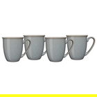 Denby Elements Light Grey Set Of 4 Coffee Mugs