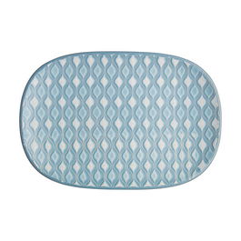 Denby Impression Blue Hourglass Medium Oblong Platter