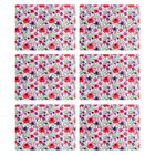 Denby Set Of 6 Watercolour Floral Placemats