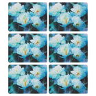 Denby Set Of 6 Blue Floral Placemats