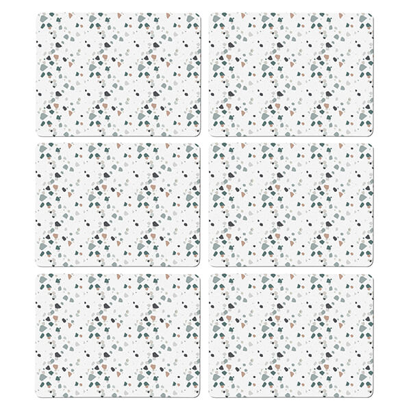 Denby Elements Set Of 6 Terrazzo Effect Neutrals Placemats