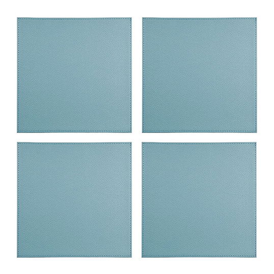 Denby Set Of 4 Aqua Faux Leather Placemat