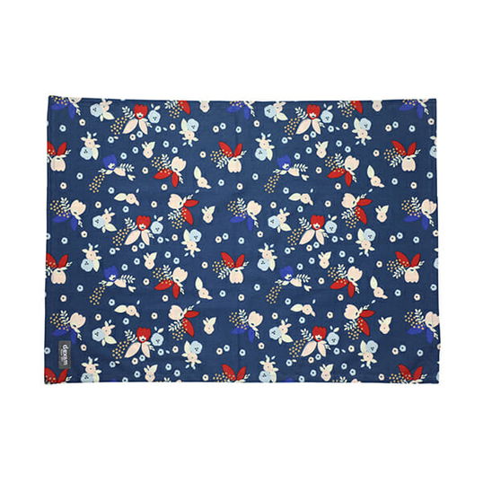 Dexam Bloom Set of 2 Tea Towels Indigo & Blush