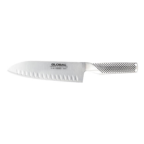 Global G-80 18cm Fluted Blade Santoku Knife