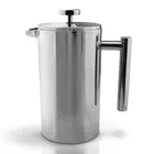 Grunwerg Double-wall Polished Straight Sided Cafetiere 8 Cup