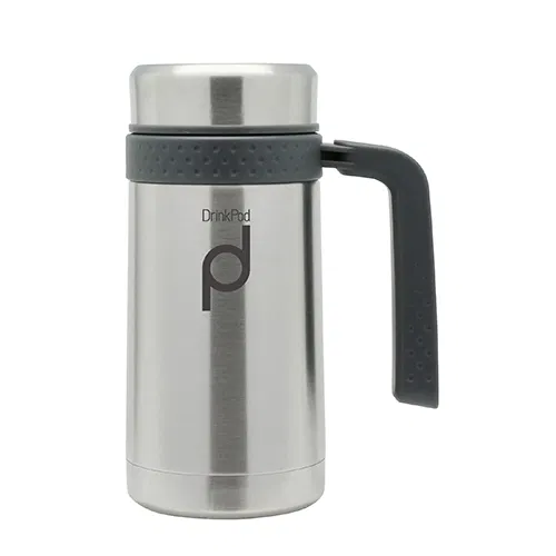 Grunwerg Drink Pod Travel Mug 0.45 Litre Stainless Steel