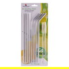 Grunwerg Stainless Steel 10 Piece Straw Set