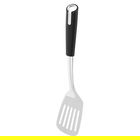 Judge Satin Black Slotted Turner