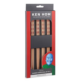 Ken Hom Set of 4 Bamboo Chop Sticks