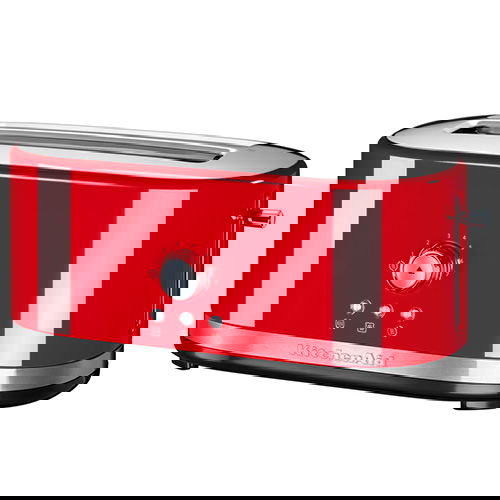 KitchenAid Empire Red Manual Control Long Slot Toaster