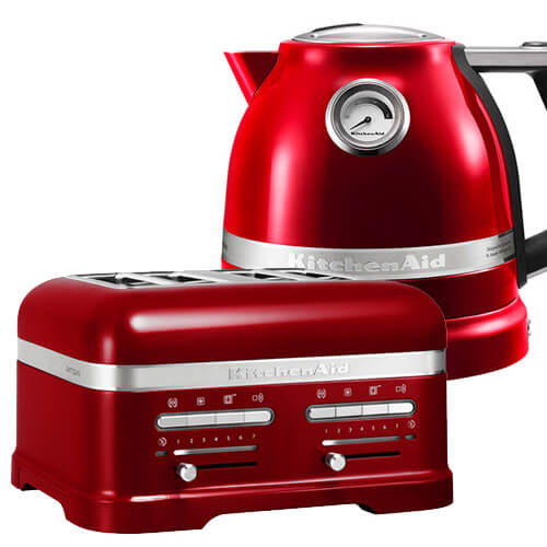 KitchenAid Artisan Candy Apple 4 Slot Toaster and Kettle Set
