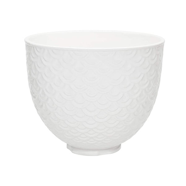 KitchenAid Ceramic Mermaid Lace 4.8L Mixer Bowl - White