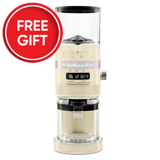 Kitchenaid Artisan Burr Grinder Almond Cream With FREE Gift