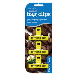 KitchenCraft Set of Three Small Plastic Bag Clips