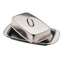 KitchenCraft Stainless Steel Butter Dish and Cover