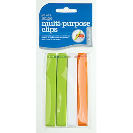 KitchenCraft Set of Four Large Bag Clips