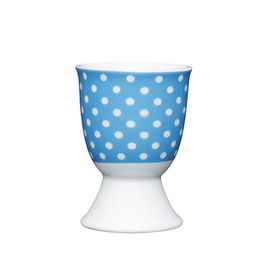 KitchenCraft Blue Polka Dot Porcelain Egg Cup