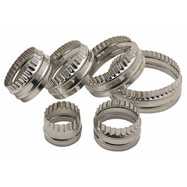 KitchenCraft Set Of Six Double Edged Biscuit / Pastry Cutters